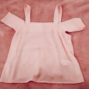 Pink off the shoulder light top